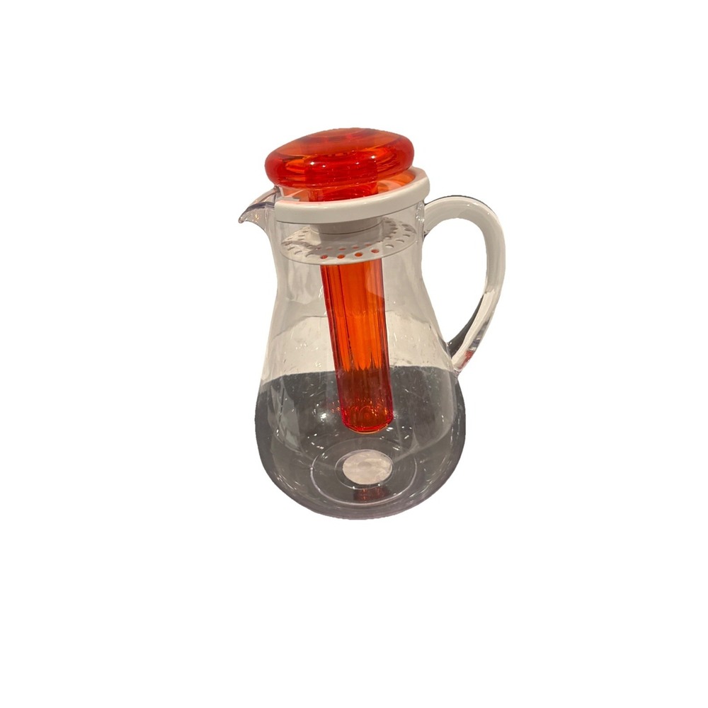 Smart Living Summer Plastic 3 Liter Water Pitcher Ice Tube Refreshments Server